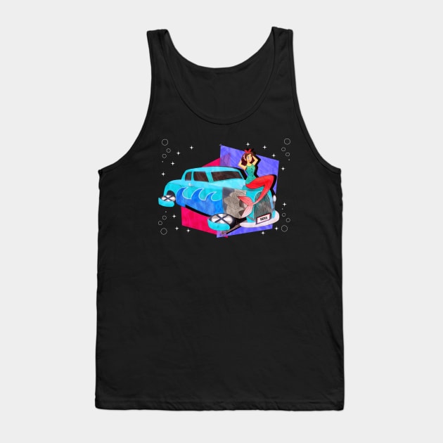 Hot Rod Mermaid Tank Top by Fad-Artwork